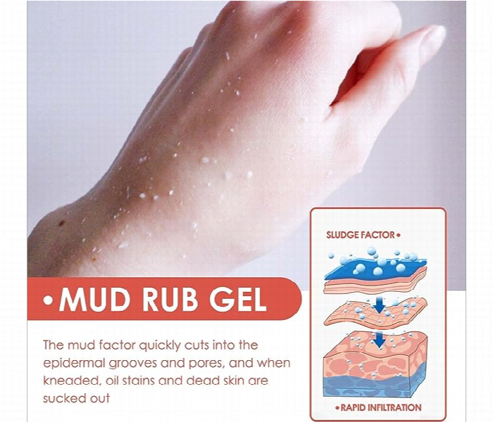 Deep Exfoliating Mud Rub Gel for Removing Dead Skin and Dirt Body Wash - Zoom Image 3