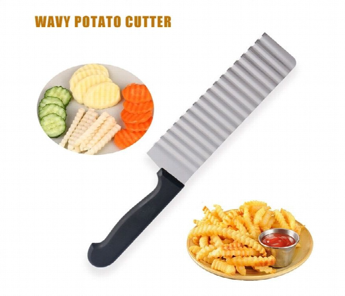 Kiwi Stainless Steel Waving Knife French Fries Fruit Vegetable and Salad Designer Waving Knife for Zig zag Cutting - Zoom Image 3