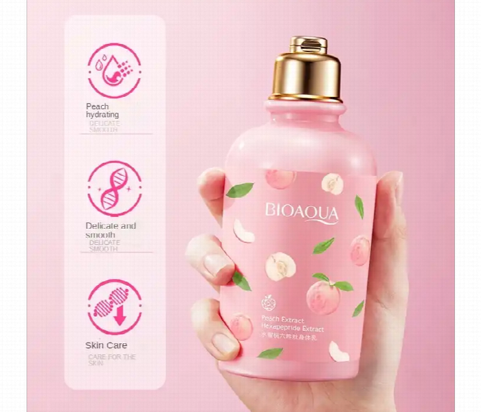 4in1 BIOAQUA Beauty Bundle Peach Exfoliation Cleanser Vitamin E Body Lotion Lactic Acid Bacteria Hand Cream Body Lotion - Zoom Image 3