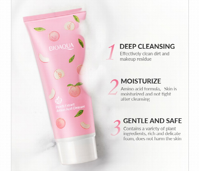 4in1 BIOAQUA Beauty Bundle Peach Exfoliation Cleanser Vitamin E Body Lotion Lactic Acid Bacteria Hand Cream Body Lotion - Zoom Image 1