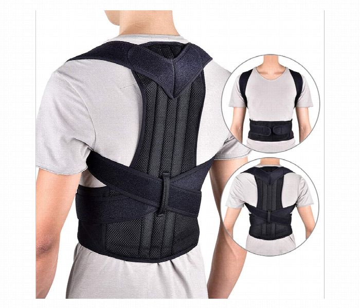 Adjustable and Breathable Posture Corrector and Back Pain Relief Belt Shoulder Lumbar Breathable Waist Support Belt - Zoom Image 2