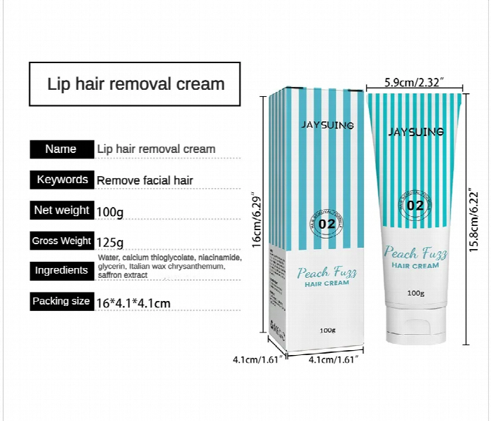 Lip Hair Removal Cream 100g Beard Facial Fine Finger Toe Hair Removal Hair Special Lip Hair Removal Facial Painless - Zoom Image 3