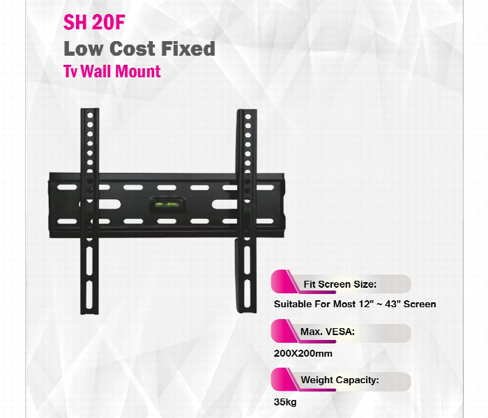 SKILL TECH SH 20F Low Cost Fixed TV Wall Mount - Zoom Image 3