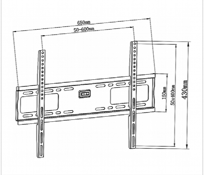 SH 65F Heavy Duty Fixed TV Wall Mount 32 to 80 Inch - Zoom Image 3