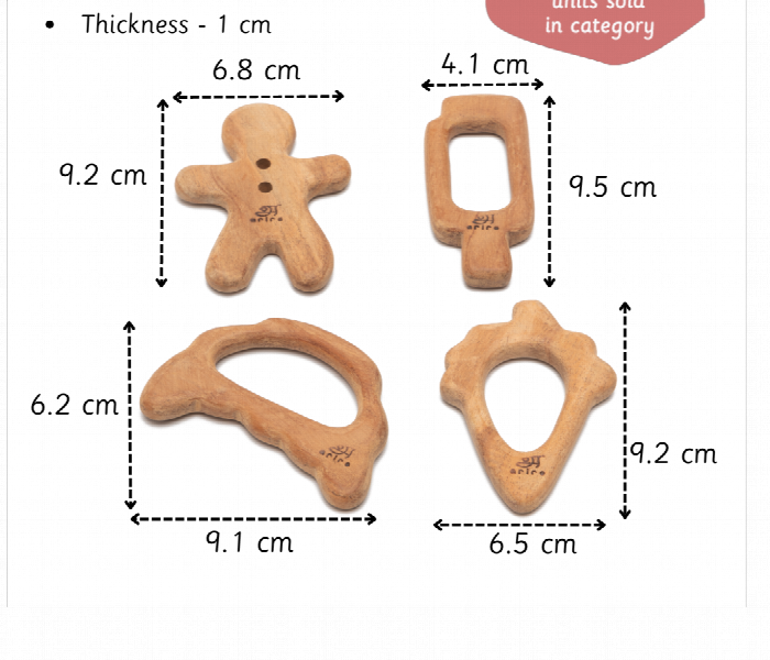 Treats Neem Wood Teether for Babies Safe and Natural Teething Relief - Zoom Image 2