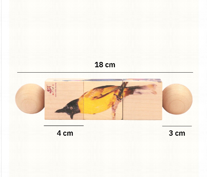 Rotating Birds Educational Natural Wooden Puzzles for Kids - Zoom Image 2