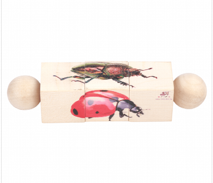 Rotating Insects Educational Natural Wooden Puzzles for Kids - Zoom Image 1