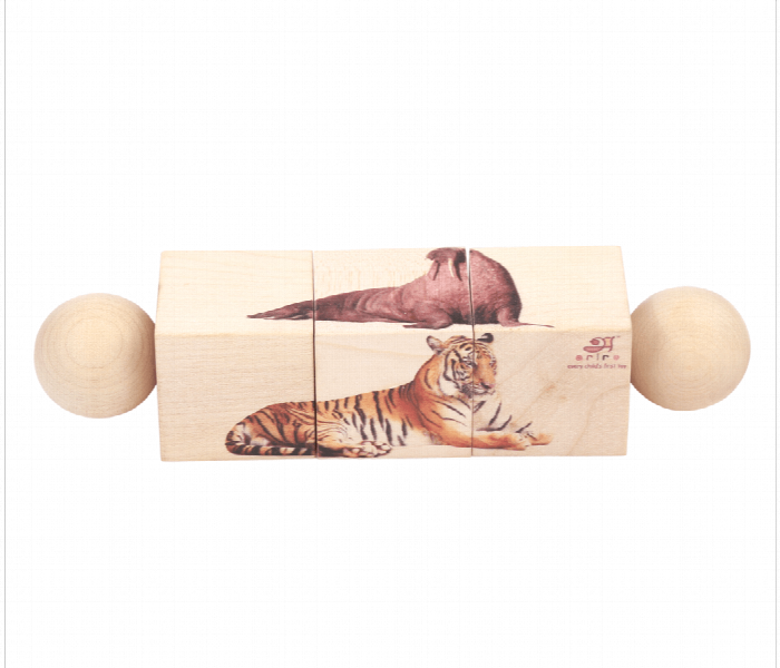 Rotating Mammals Educational Natural Wooden Puzzles for Kids - Zoom Image 1