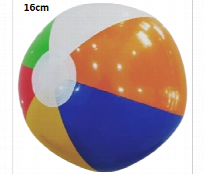 Vibrant Beach Ball for Fun Summer Water Play 16cm - Zoom Image