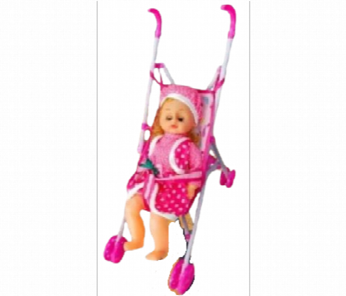 Adorable Doll with Stroller for Fun Pretend Play - Zoom Image