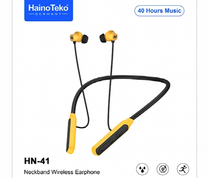 Haino Teko HN41 Wireless Neckband with HD Sound and Deep Bass - Zoom Image 2