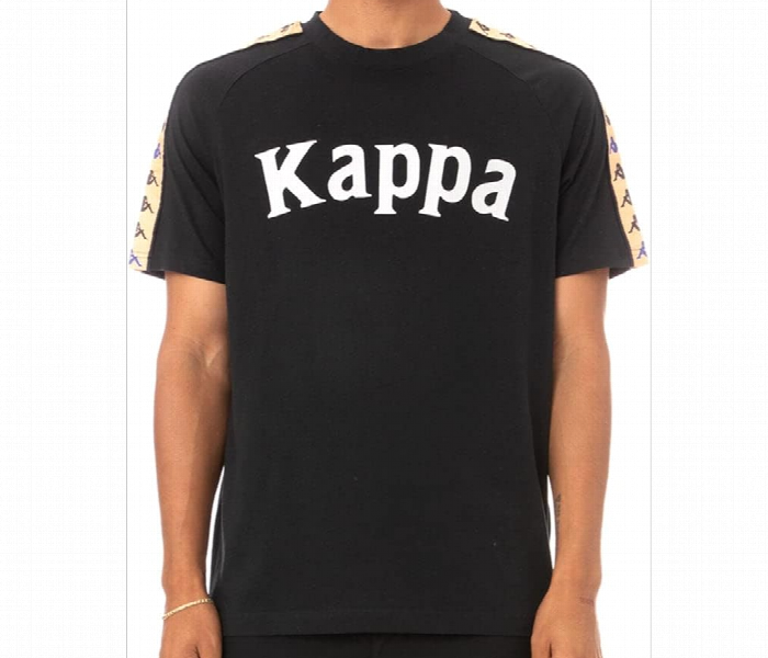 Kappa Mens 222 Banda Deto Cotton T Shirt with Crewneck and Short Sleeves - Zoom Image 1