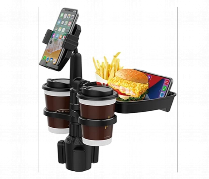 Automotive Plate Cup Holder For Car Dining With Food Tray And Mobile Phone Holder - Zoom Image