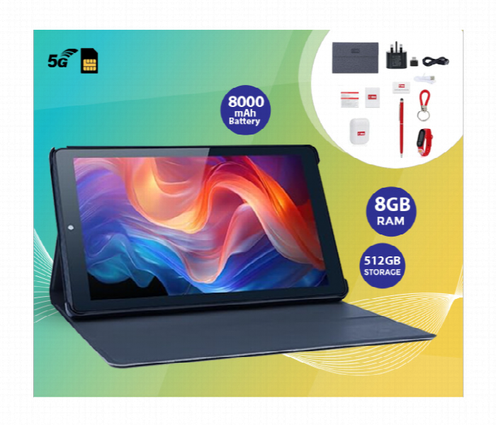 C Idea 9 Inch Tablet Android 12 Tablet With Sim Card Slot And Wifi 5G Lte 8Gb RAM 512GB Storage Dual 5Mp 8Mp Camera - Zoom Image