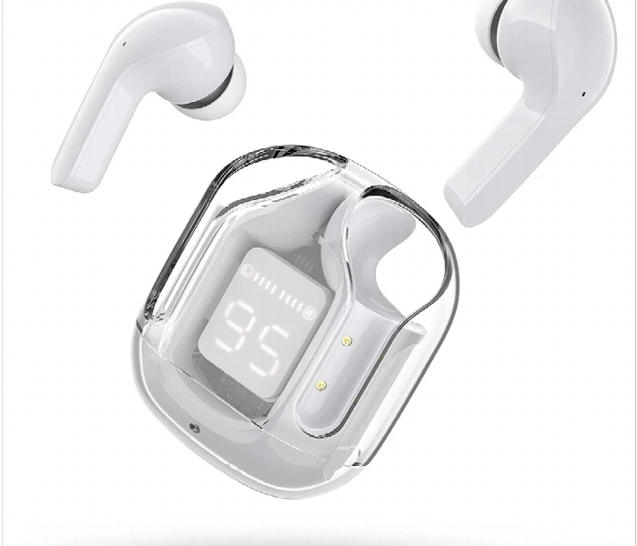 Wireless Earbuds Bluetooth Headphones with ENC Noise Canceling Translucent Earphones - Zoom Image