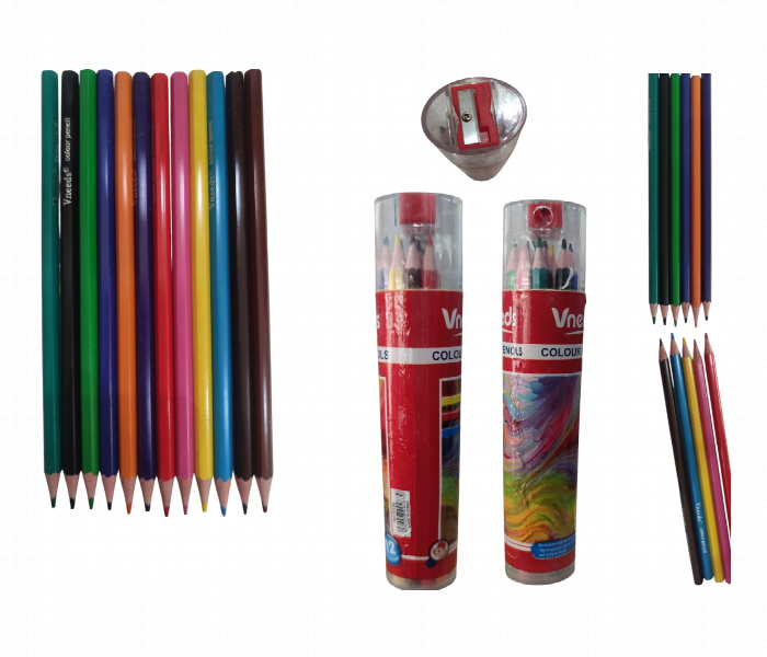 Pack of 2 Colour Pencil 12 Pcs Set with sharpener - Zoom Image