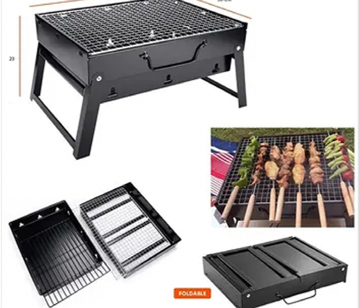 Portable BBQ Charcoal Grill Black - Zoom Image 2