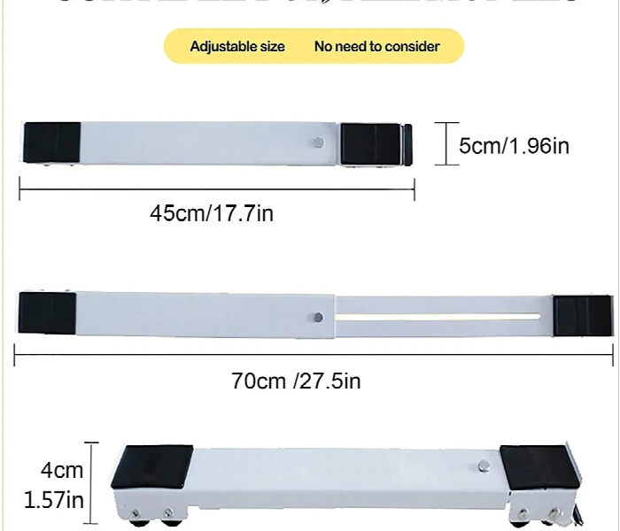 Adjustable Refrigerator and Washing Machine Movable Base for home - Zoom Image 5