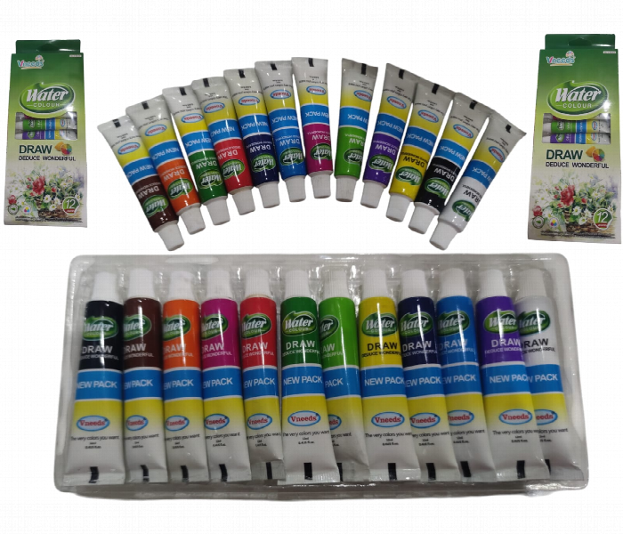 12 Pcs Water Colour Tube Set for Artists and Beginners - Zoom Image