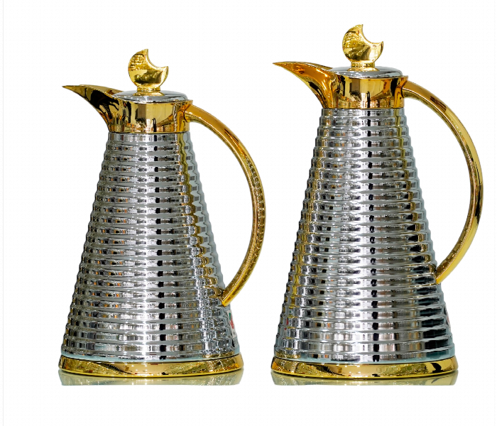 FLASK SET OF 2PCS CLASSIC SILVER GOLD AFM SG - Zoom Image