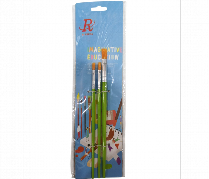 Pack of 2 Kids Paint Brushes 3 Pcs Each for Art Projects - Zoom Image