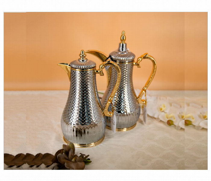 Ansa Flask Set 2PCS New Hammer Silver Gold - Zoom Image