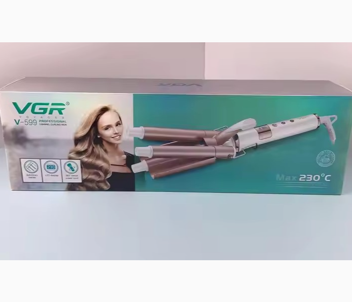 VGR  V599  Professional 3 Barrel Curling Iron - Zoom Image