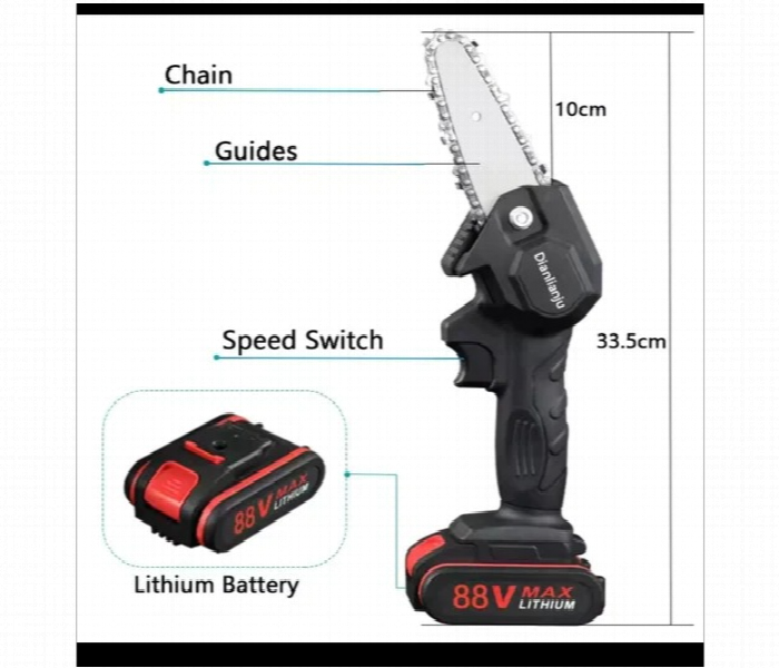 88VF Mini Electric Chainsaw   88VF Mini Electric Chainsaw - Zoom Image 2