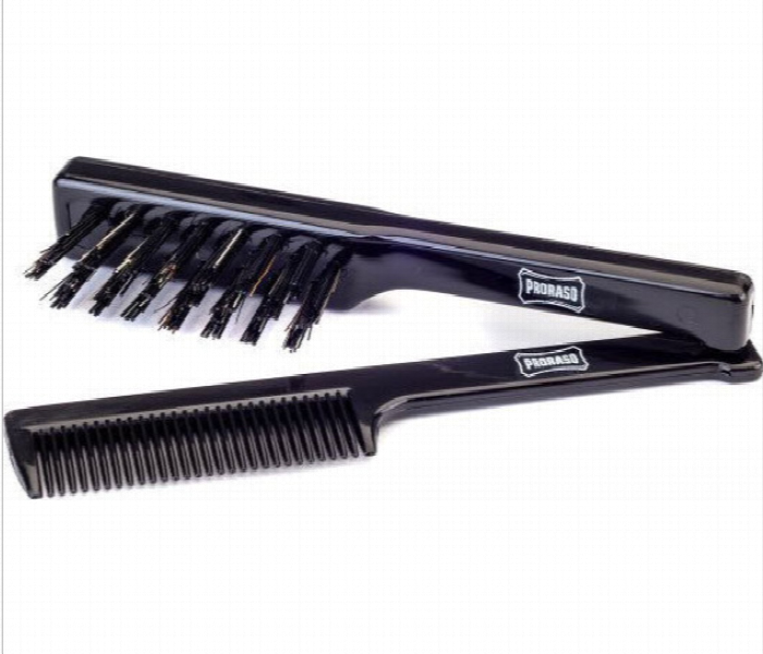 Proraso Moustache Brush and Beard Comb Set - Zoom Image