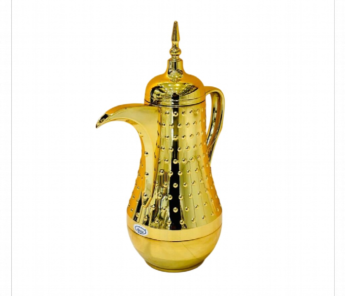 Flask Dallah 1.0L Dots Design Golden - Zoom Image