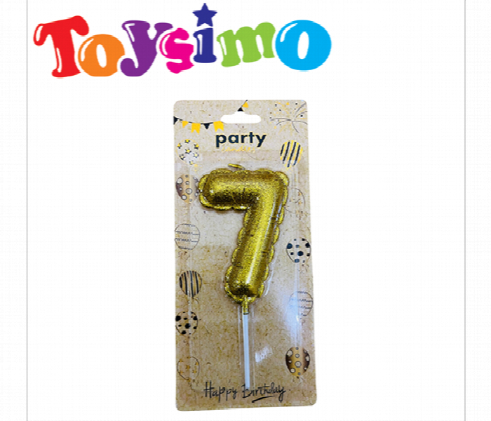 Gold Number 7 Candle 9CM is a charming addition to any birthday - Zoom Image