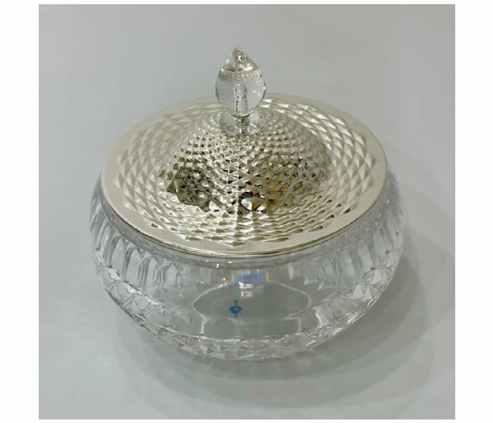 Acrylic Thamer Candy Bowl Silver Large AC049 LS - Zoom Image