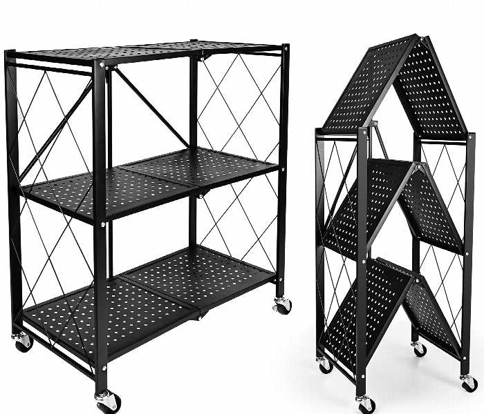 Kitchen Folding Rack 3 Layers Metal Body - Zoom Image 1