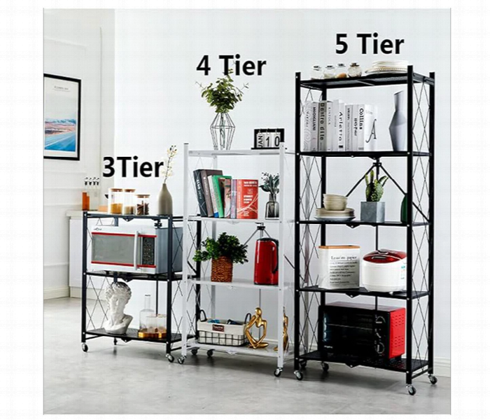 Kitchen Folding Rack 3 Layers Metal Body - Zoom Image 2