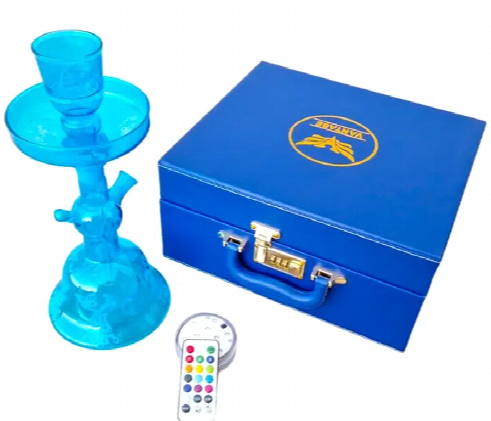 MG SHISHA SET WITH LED LIGHT BY9 BLUE - Zoom Image