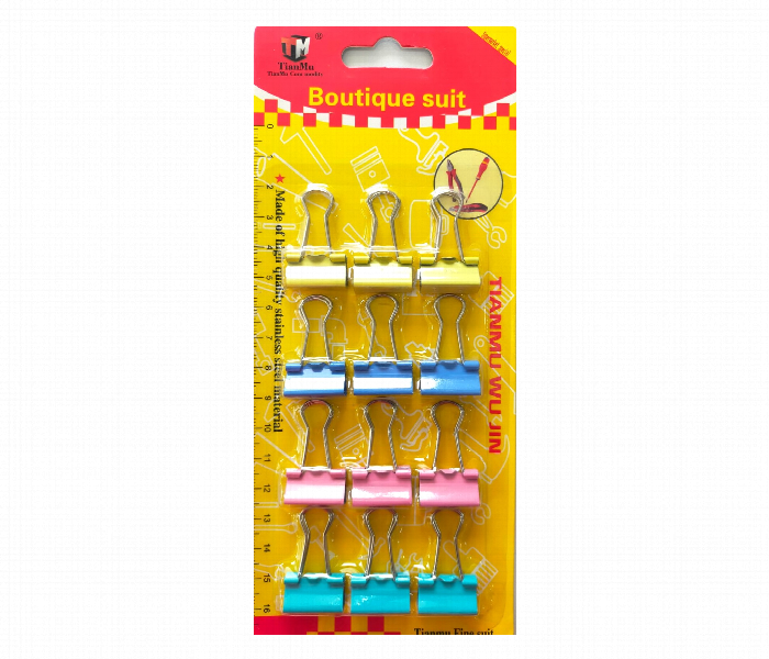 Pack of 4 Binder Clips 12 Pieces per Set - Zoom Image