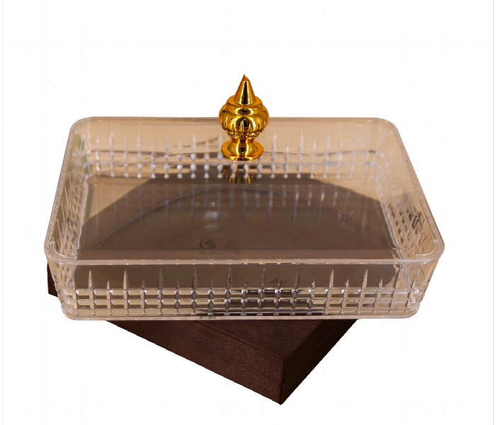 Acrylic Candy Box Rectangle Gold Large 40cm - Zoom Image