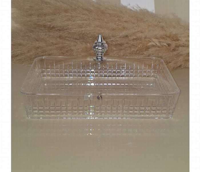 Acrylic Candy Box Rectangle Silver Large 40cm AC038LS - Zoom Image