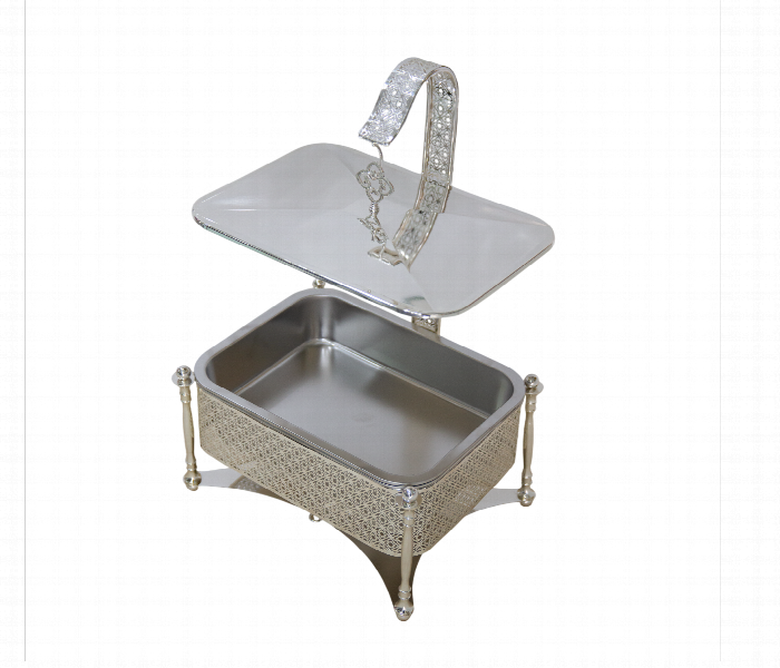 Chafing Dish Rectangular 4L Full Silver - Zoom Image