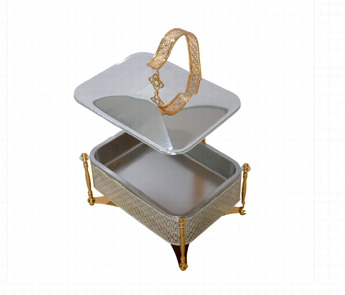 Chafing Dish Rect 8L Silver Gold - Zoom Image