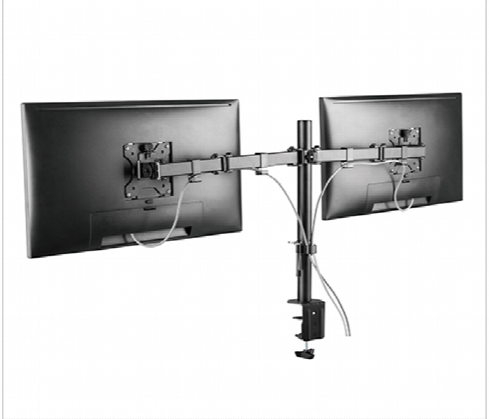 Dual Monitor Pole Mounted Steel Articulating Arm SKILL TECH SH 024N 13 to 32 Inch - Zoom Image 2