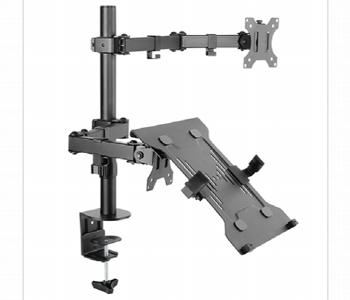 SKILL TECH SH 0240KN Single Monitor Arm With Laptop Tray 13 to 34 Inch - Zoom Image 1