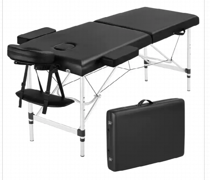 Aluminum Folding Massage Bed Black - Zoom Image 2