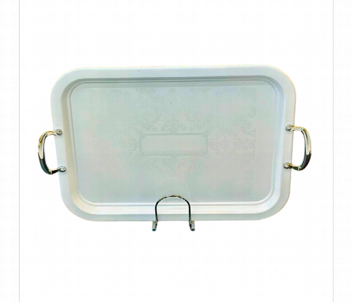 Serving Tray Rect XL Full White Chrome TR204 WHS - Zoom Image