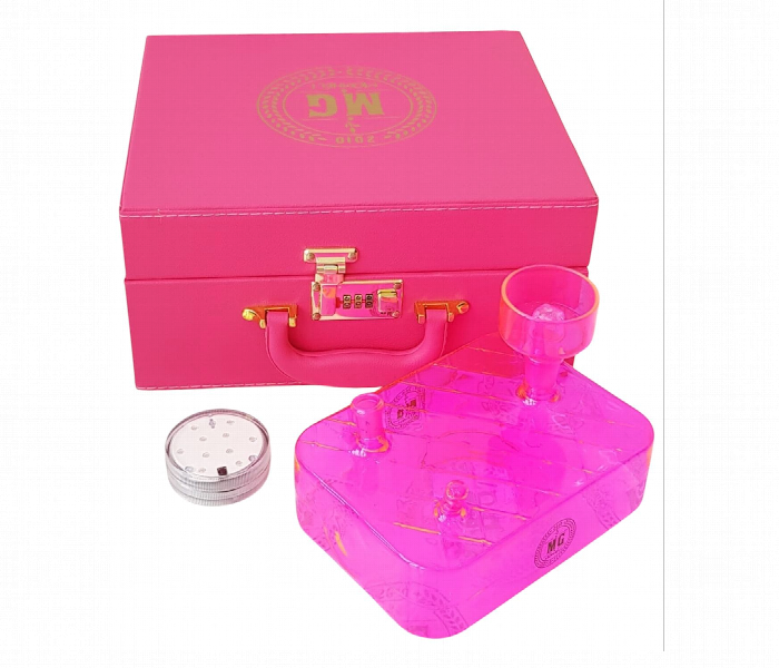 MG SHISHA SET WITH LED LIGHT BY35 PINK - Zoom Image