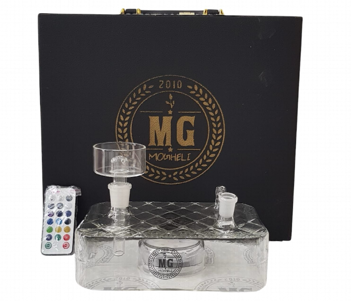 MG SHISHA SET WITH LED LIGHT BY35 CLEAR - Zoom Image