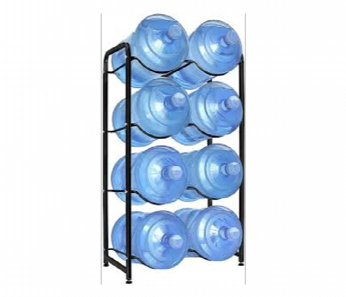 8 Water Bottle Stand Metal Black - Zoom Image