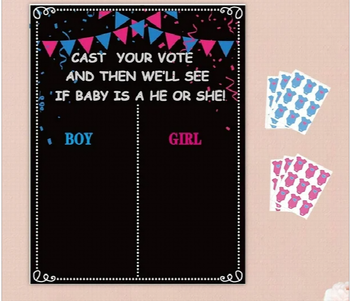 Gender reveal boy or girl voting game - Zoom Image