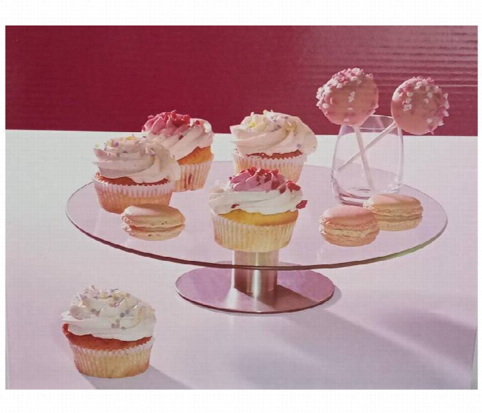 Elegant Cake Stand with Decorative Design - Zoom Image