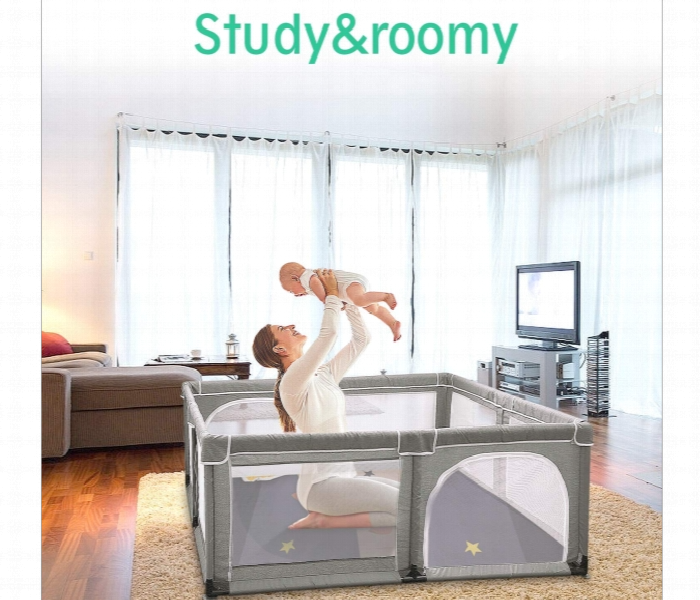 Baby Playpen Infant Playard With Gates Indoor And Outdoor Toddler Play Pen Activity Center For Babies Kids Toddlers - Zoom Image 3